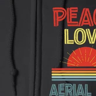 Piece Love Aerial Silk Funny Full Zip Hoodie