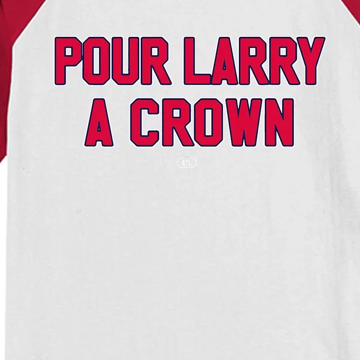 POUR LARRY A CROWN Funny Home Run Celebration Kids Colorblock Raglan Jersey