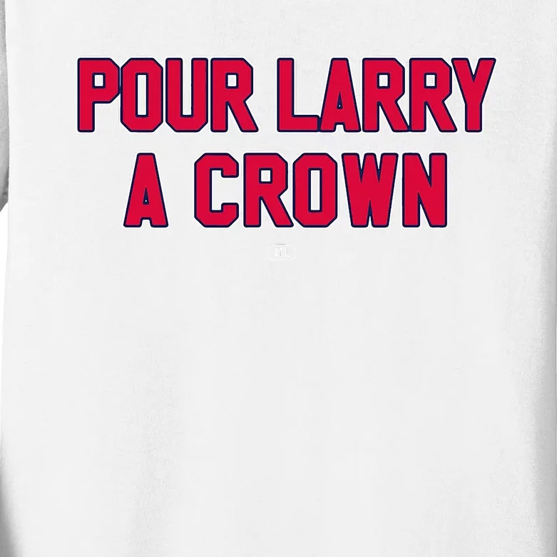 POUR LARRY A CROWN Funny Home Run Celebration Kids Long Sleeve Shirt