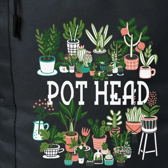 Plant Lover And Gardener Pot Head Succulent Daily Commute Backpack