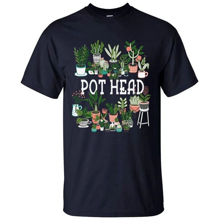 Plant Lover And Gardener Pot Head Succulent Tall T-Shirt