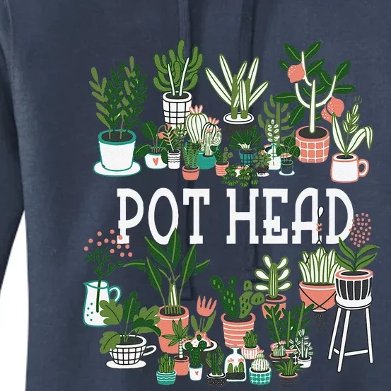 Plant Lover And Gardener Pot Head Succulent Women's Pullover Hoodie