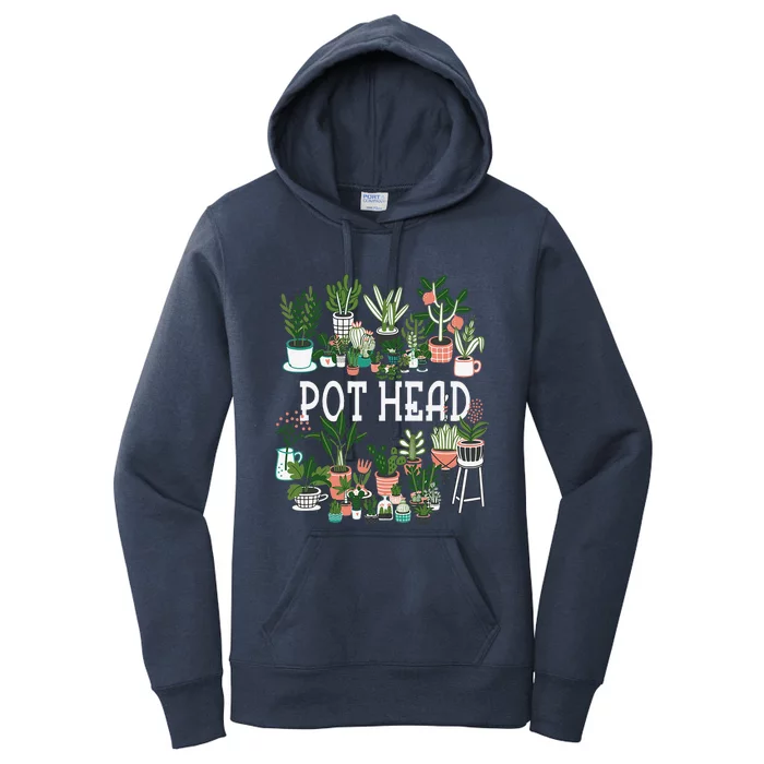 Plant Lover And Gardener Pot Head Succulent Women's Pullover Hoodie