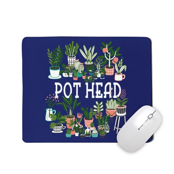 Plant Lover And Gardener Pot Head Succulent Mousepad