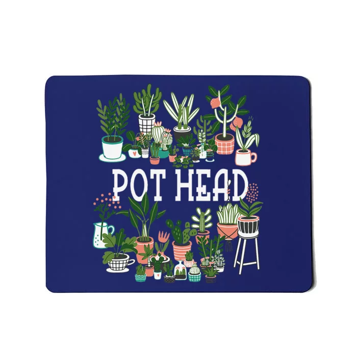 Plant Lover And Gardener Pot Head Succulent Mousepad