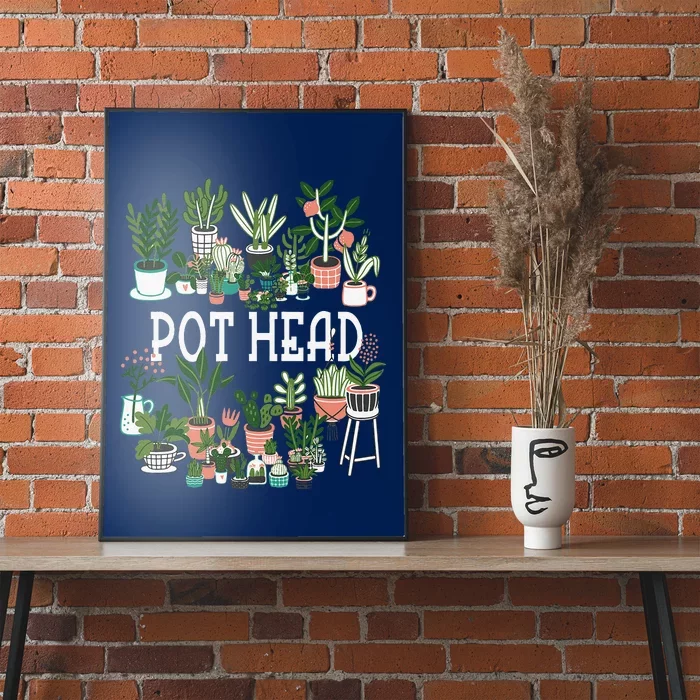 Plant Lover And Gardener Pot Head Succulent Poster