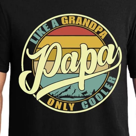 Papa Like A Grandpa Only Cooler Funny Dad Papa Definition Pajama Set