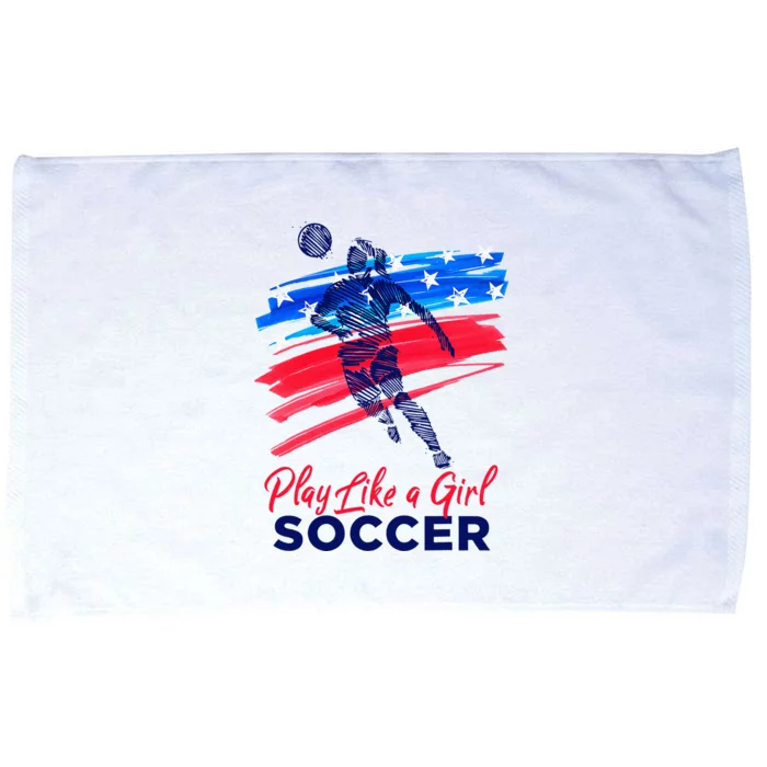 Play Like A Girl Soccer Sport Football Microfiber Hand Towel