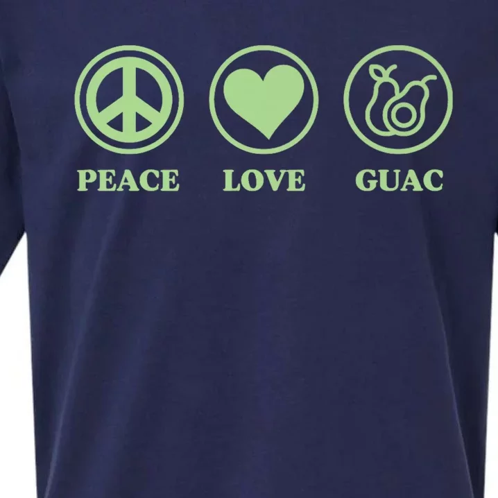 Peace Love And Guac Simple Basic Avocado Icon Sueded Cloud Jersey T-Shirt