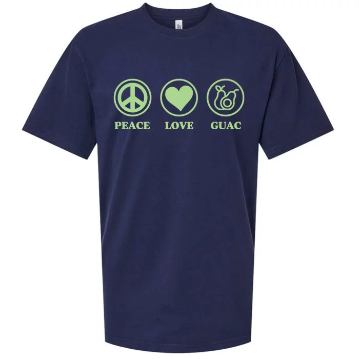 Peace Love And Guac Simple Basic Avocado Icon Sueded Cloud Jersey T-Shirt