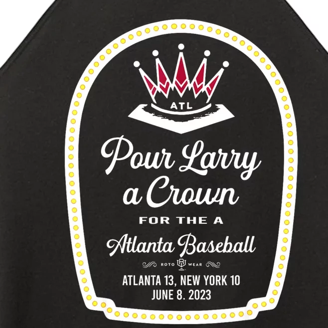 POUR LARRY A CROWN Home Run Celebration Funny Women’s Perfect Tri Rocker Tank