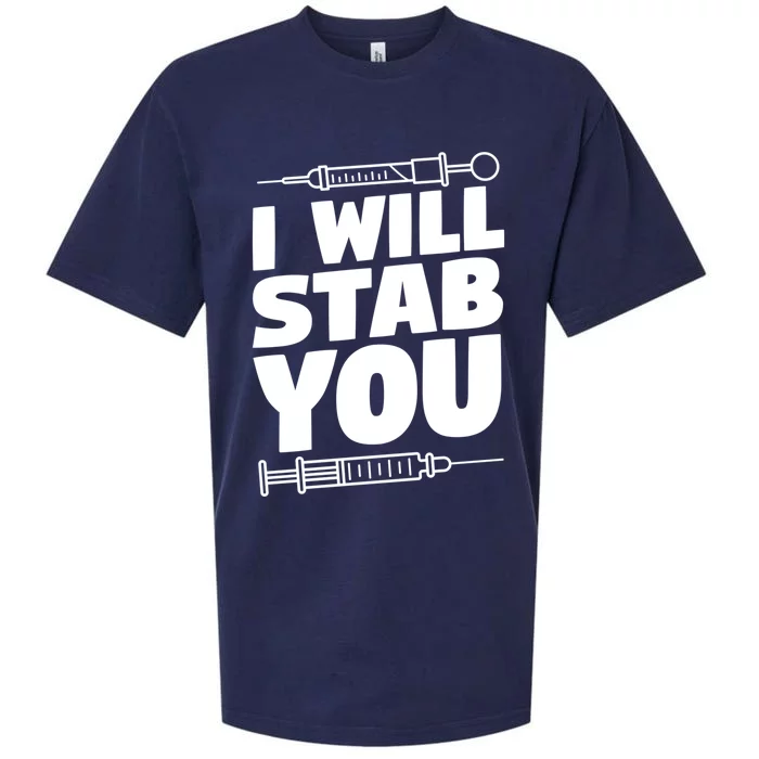 Phlebotomy Lab Assistant Funny Gift I Will Stab You Funny Gift Phlebotomist Cute Sueded Cloud Jersey T-Shirt