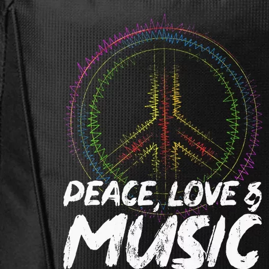 Peace Love And Music Peace City Backpack