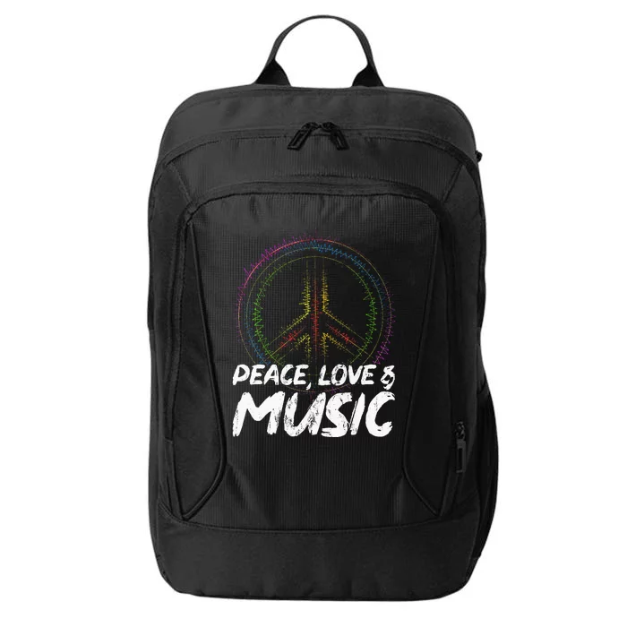 Peace Love And Music Peace City Backpack