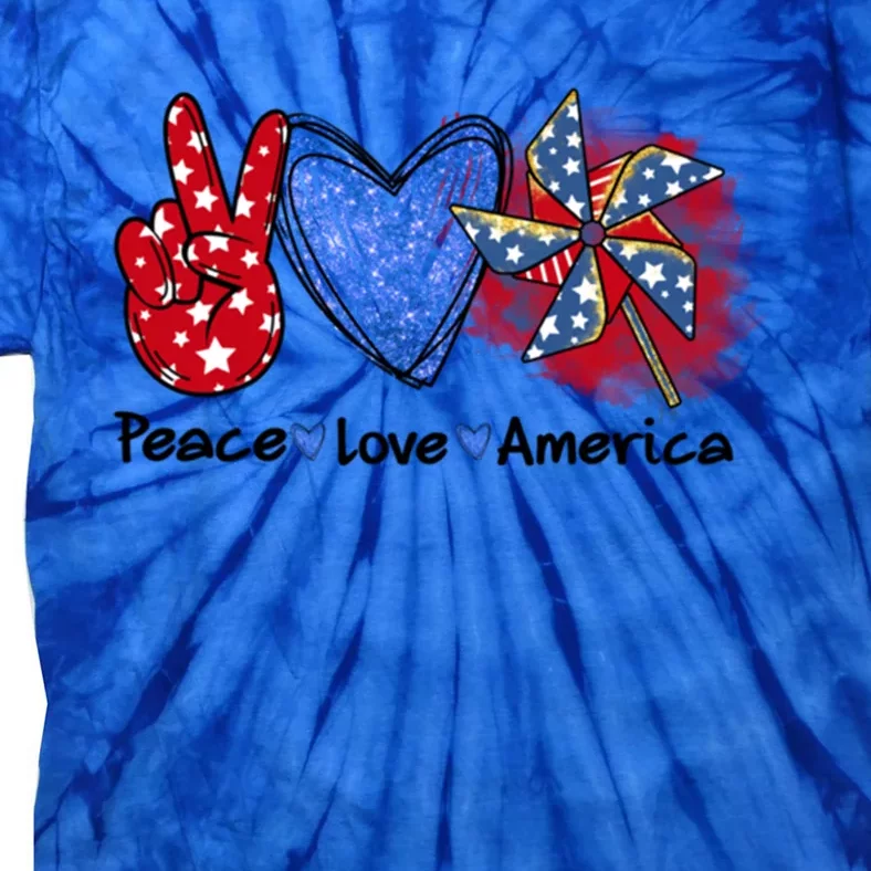 Peace Love America Gift Tie-Dye T-Shirt