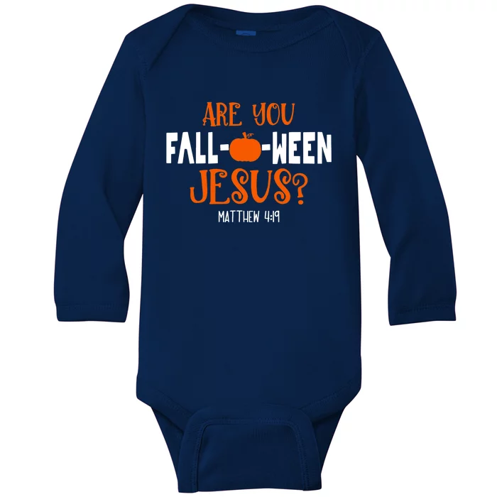 Pumpkin Lover Are You FallOWeen Jesus Halloween Costume Baby Long Sleeve Bodysuit