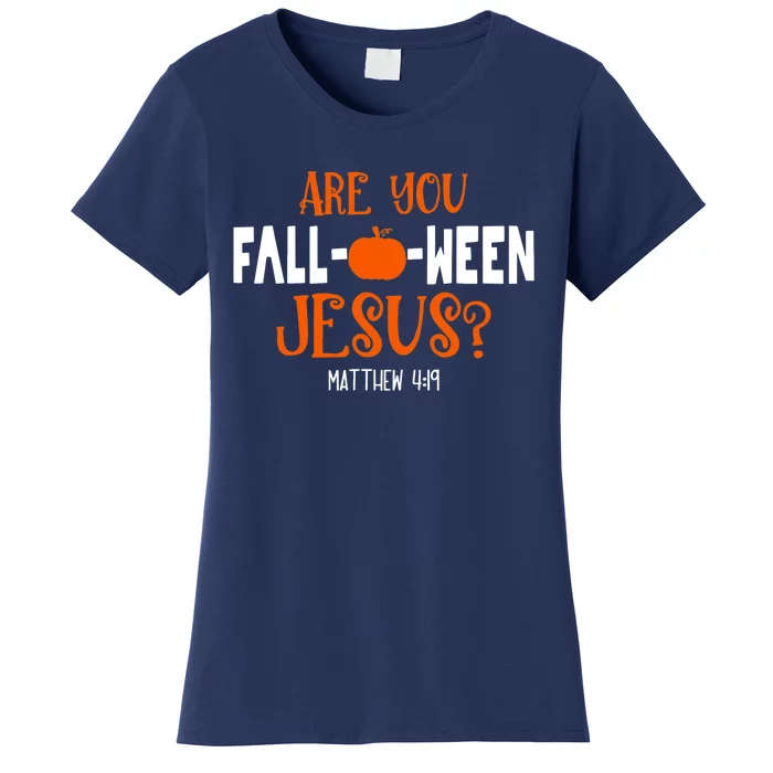 Pumpkin Lover Are You FallOWeen Jesus Halloween Costume Women's T-Shirt