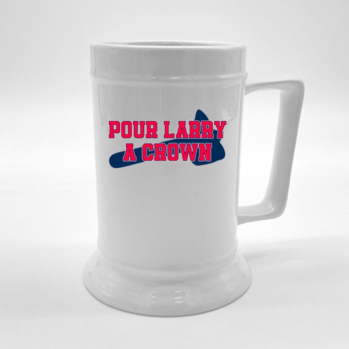 Pour Larry A Crown Atlanta Baseball Front & Back Beer Stein