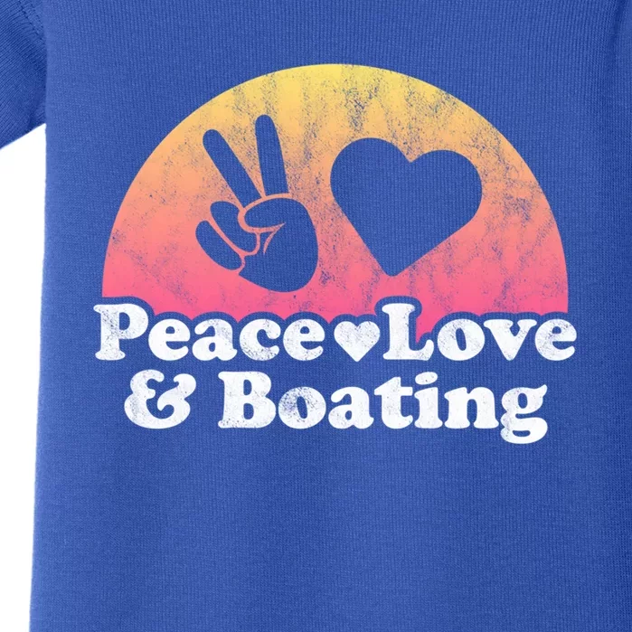 Peace Love And Boating Gift Baby Bodysuit