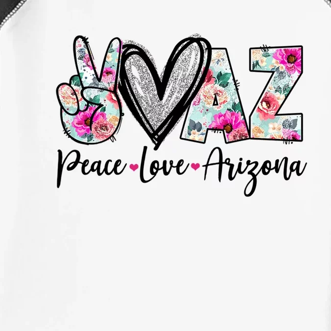 Peace Love Arizona Vinatge Floral Arizona Lovers Infant Baby Jersey Bodysuit