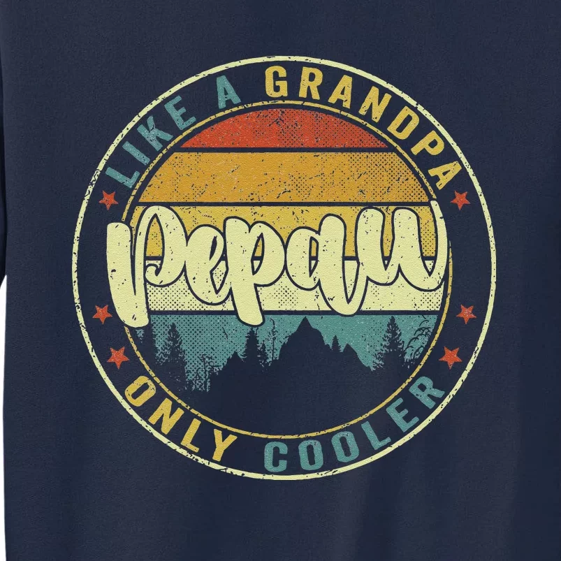 Pepaw Like A Grandpa Only Cooler Funny Dad Pepaw Fathers Day Tall Sweatshirt