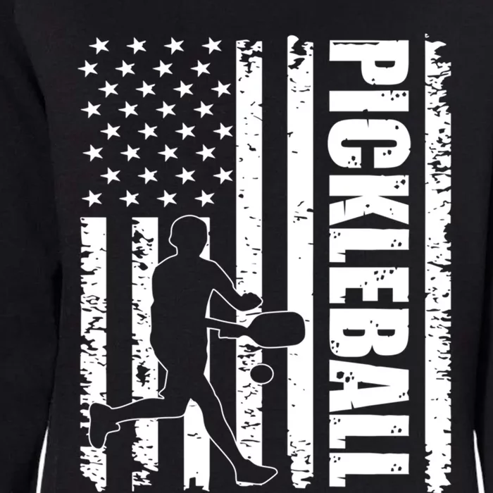 Pickleball Lover American Usa Flag 4th Of July Meaningful Gift Womens California Wash Sweatshirt