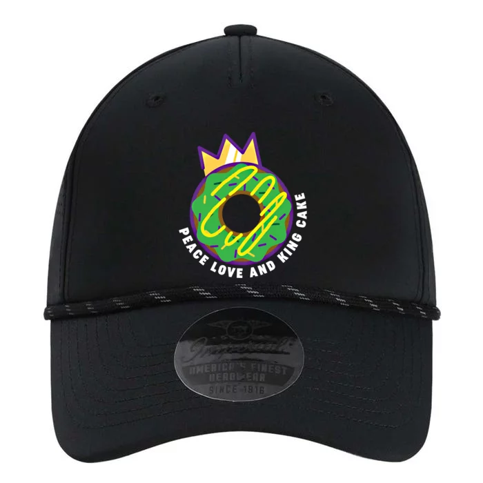 Peace Love And King Cake Design Gift Mardi Gras New Orleans Meaningful Gift Performance The Dyno Cap