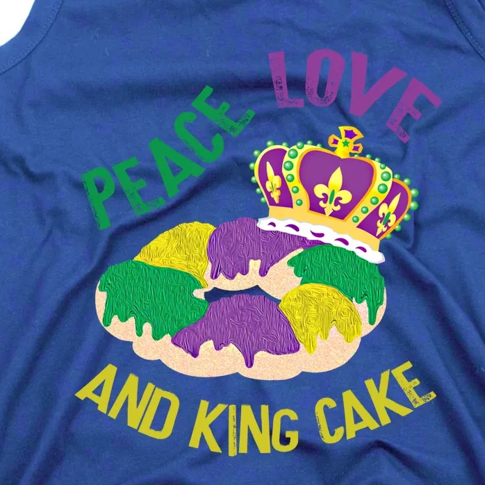 Peace Love And King Cake Mardi Gras 2020 Parade Party Gift Tank Top