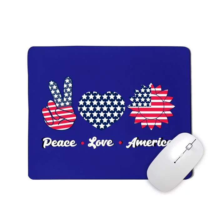 Peace Love America Gift Mousepad