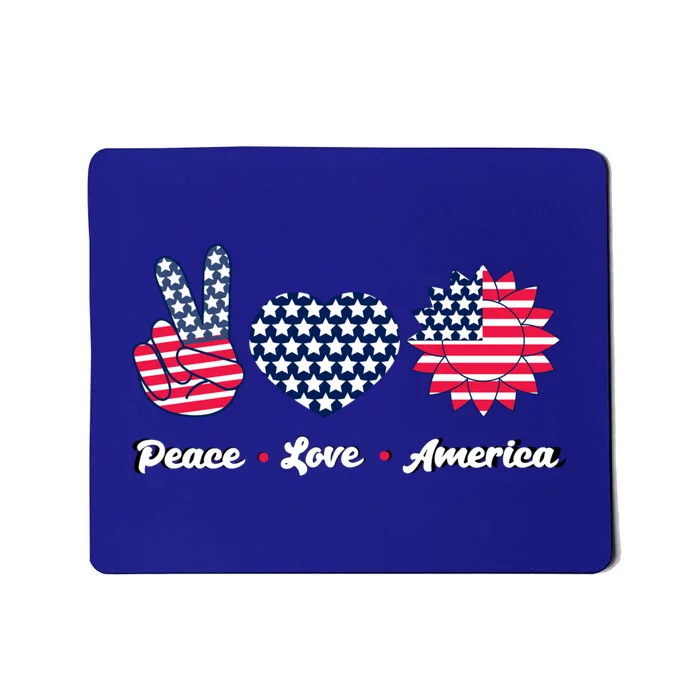 Peace Love America Gift Mousepad