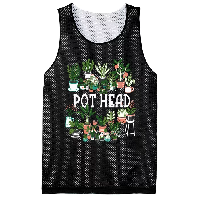 Plant Lover And Gardener Pot Head Succulent Mesh Reversible Basketball Jersey Tank