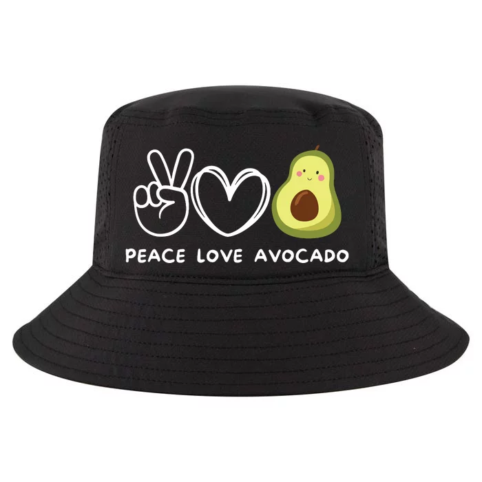 Peace Love Avocado Retro Avocado Lover Fruit Lover Cool Comfort Performance Bucket Hat