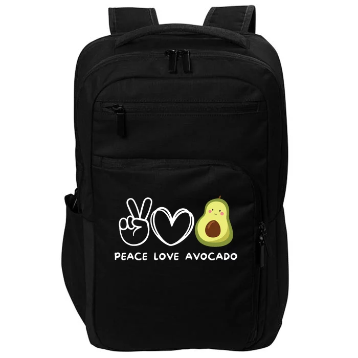 Peace Love Avocado Retro Avocado Lover Fruit Lover Impact Tech Backpack