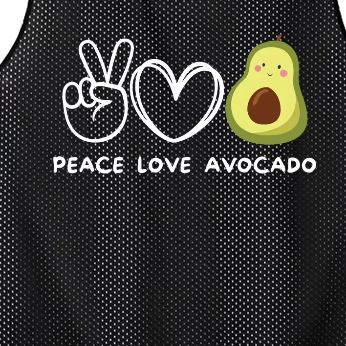 Peace Love Avocado Retro Avocado Lover Fruit Lover Mesh Reversible Basketball Jersey Tank