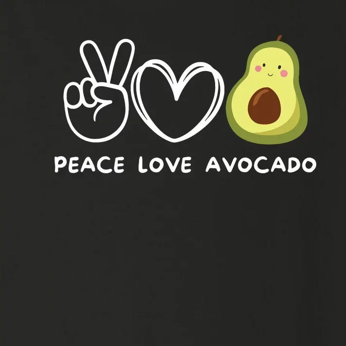 Peace Love Avocado Retro Avocado Lover Fruit Lover Toddler Long Sleeve Shirt