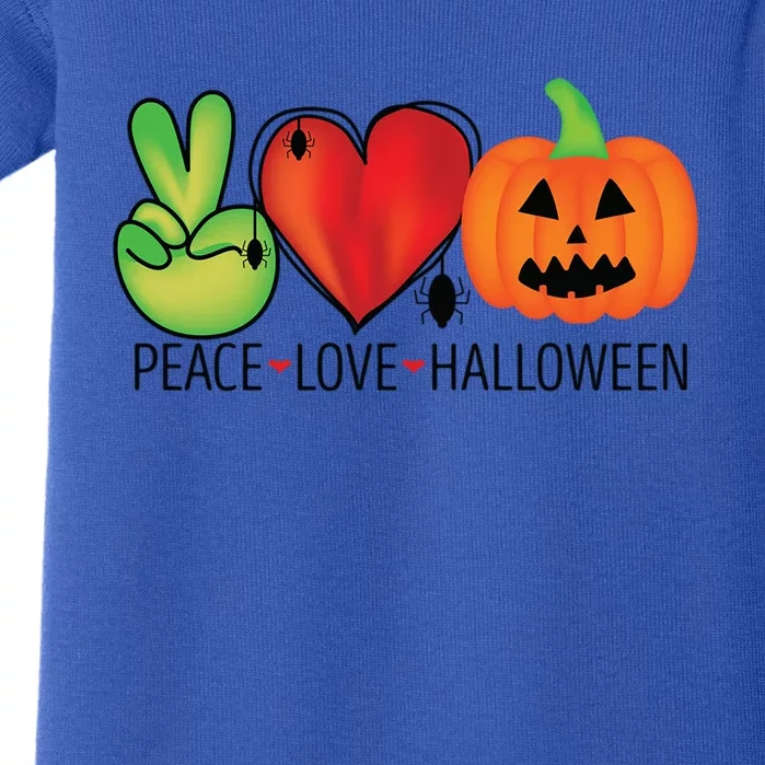 Peace Love And Halloween Gift Baby Bodysuit