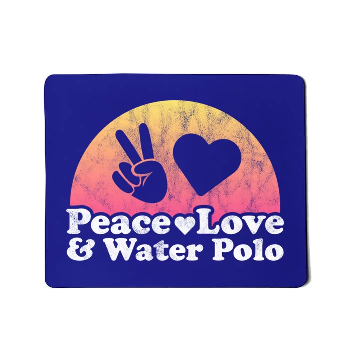 Peace Love And Water Polo Gift Mousepad