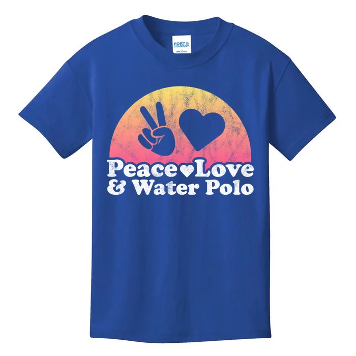 Peace Love And Water Polo Gift Kids T-Shirt