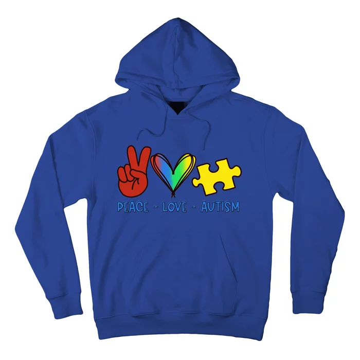 Peace Love Autism Awareness Acceptance Gift Hoodie