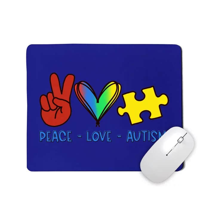 Peace Love Autism Awareness Acceptance Gift Mousepad