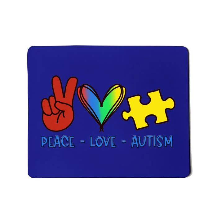 Peace Love Autism Awareness Acceptance Gift Mousepad