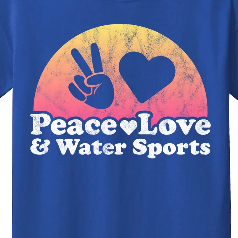 Peace Love And Water Sports Water Sport Cute Gift Kids T-Shirt