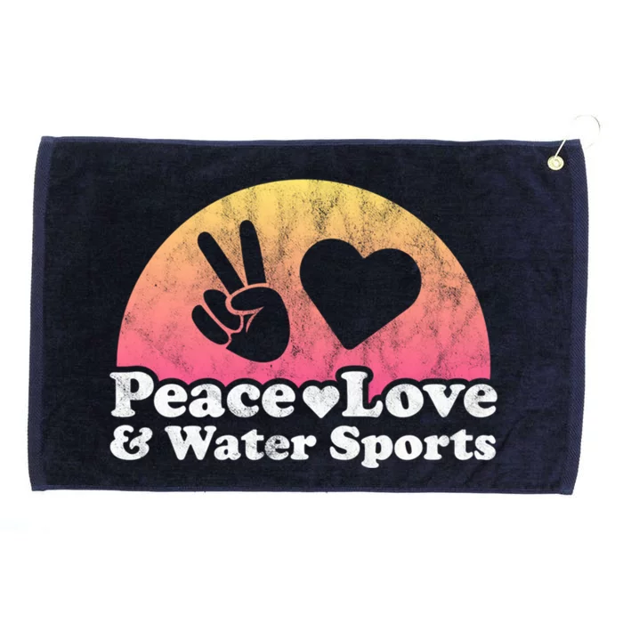 Peace Love And Water Sports Water Sport Cute Gift Grommeted Golf Towel