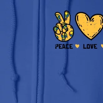 Peace Love Autism Cute Light Bulb Puzzle Awareness Autistic Cool Gift Full Zip Hoodie