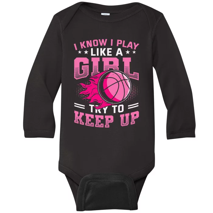 Play Like A Basketball Baby Long Sleeve Bodysuit