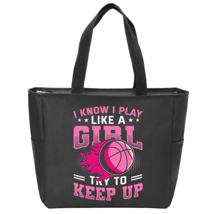 Play Like A Basketball Zip Tote Bag