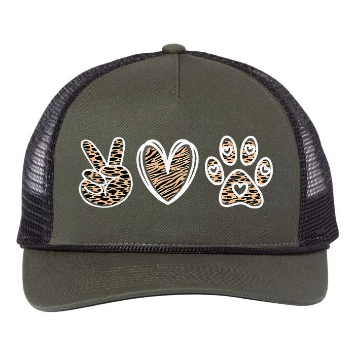 Peace Love And Saving Animals Veterinary Retro Rope Trucker Hat Cap