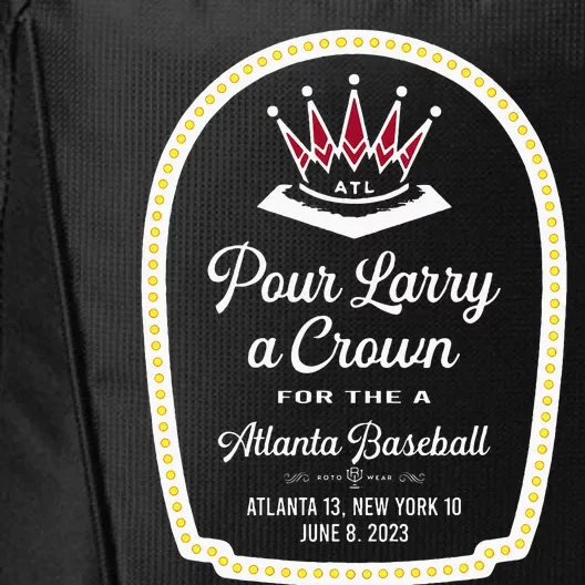 POUR LARRY A CROWN Home Run Celebration Funny City Backpack