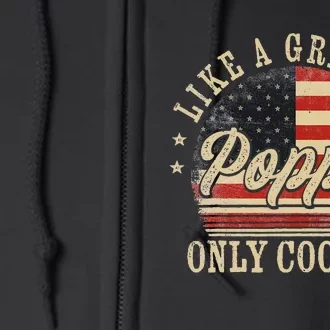 Poppy Like A Grandpa Only Cooler Poppy Full Zip Hoodie