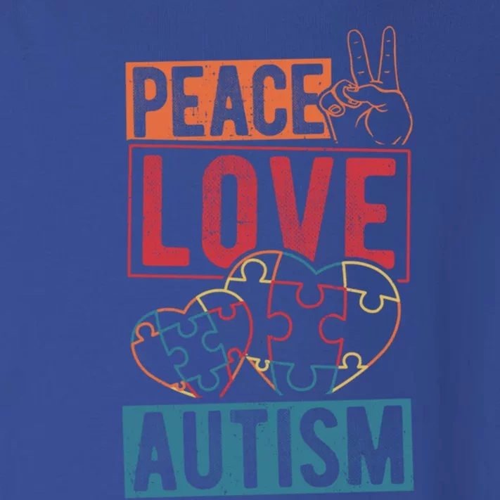 Peace Love Autism Awareness Support Family Health Peace Gift Toddler Long Sleeve Shirt